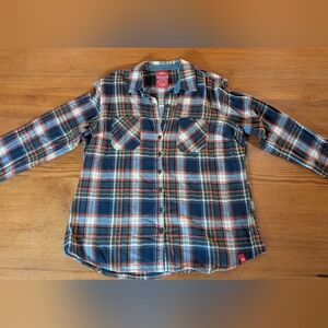 Dickies Flannel Button Down Long Sleeve Shirt Size XL